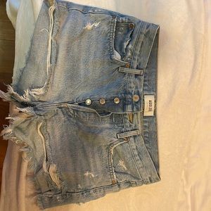 Agolde light wash jean shorts. Size 27